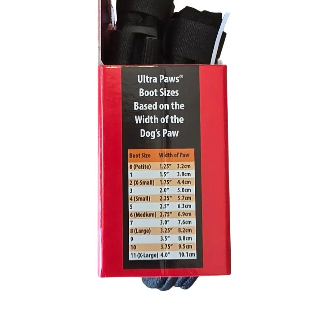 NWT Ultra Paws-Petite-Durable Dog Boots Protective  Black Non-Slip All Weather